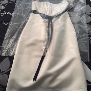 Off white Dress with navy blue string